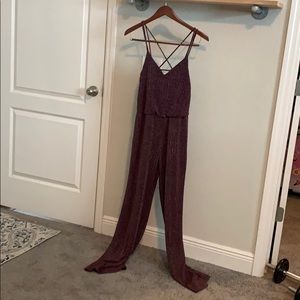 Metallic purple jumpsuit